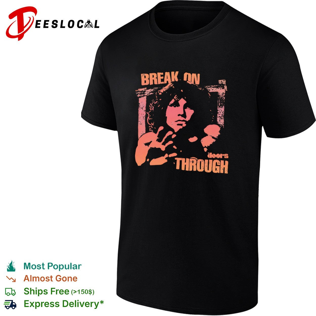 The Doors break on through portrait shirt