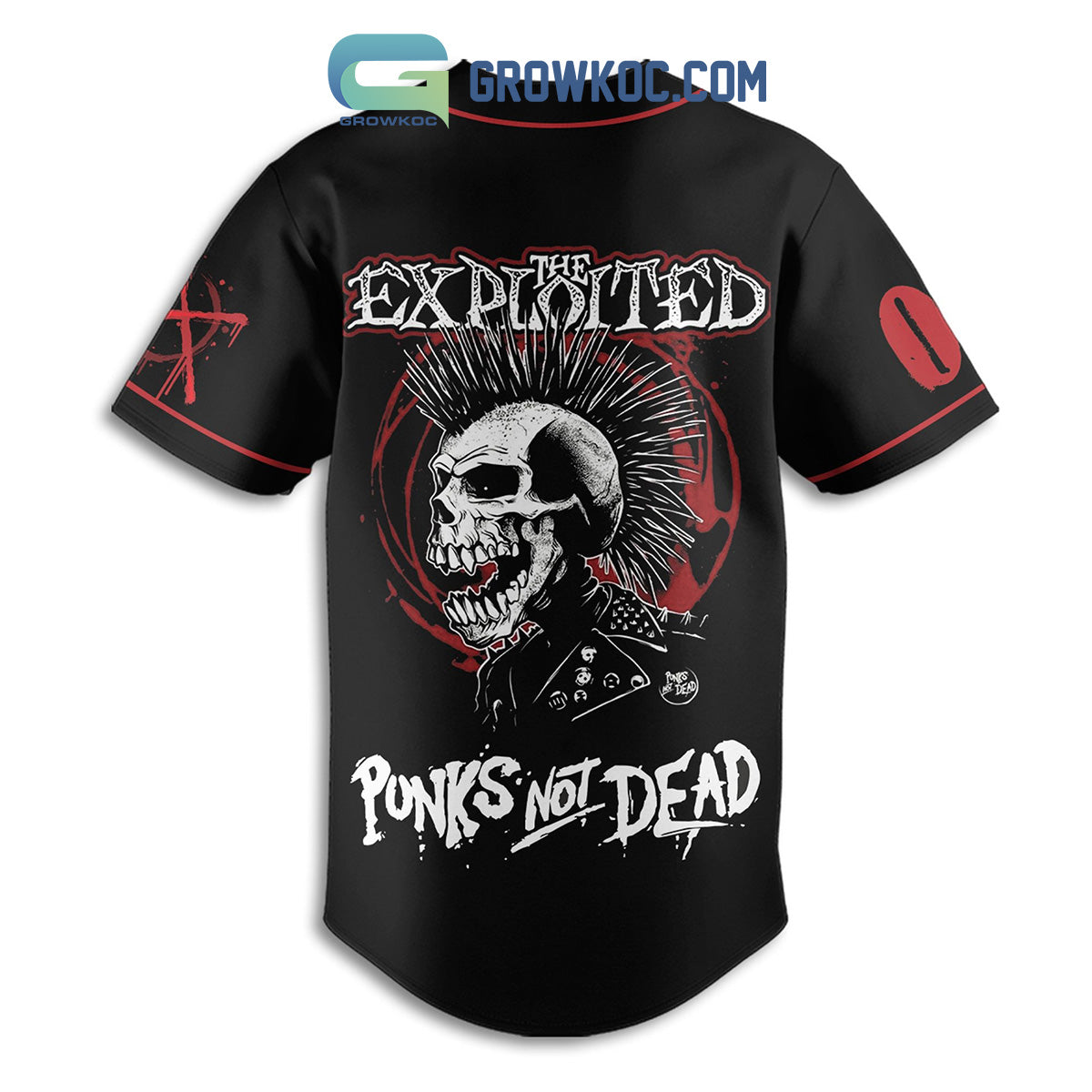 The Exploited Punks Not Dead Personalized Baseball Jersey
