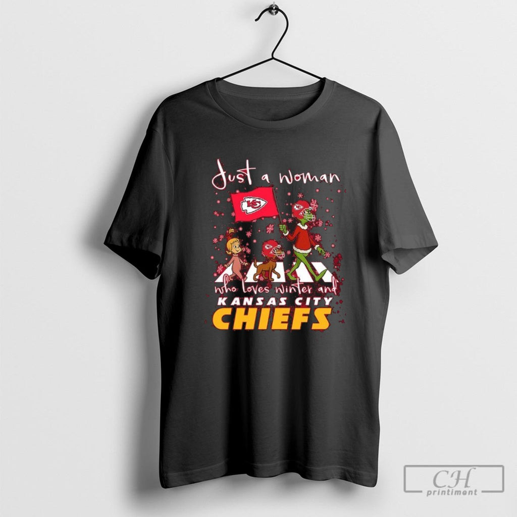 The Grinch Characters Abbey Road Just A Woman Who Loves Winter And Kansas City Chiefs