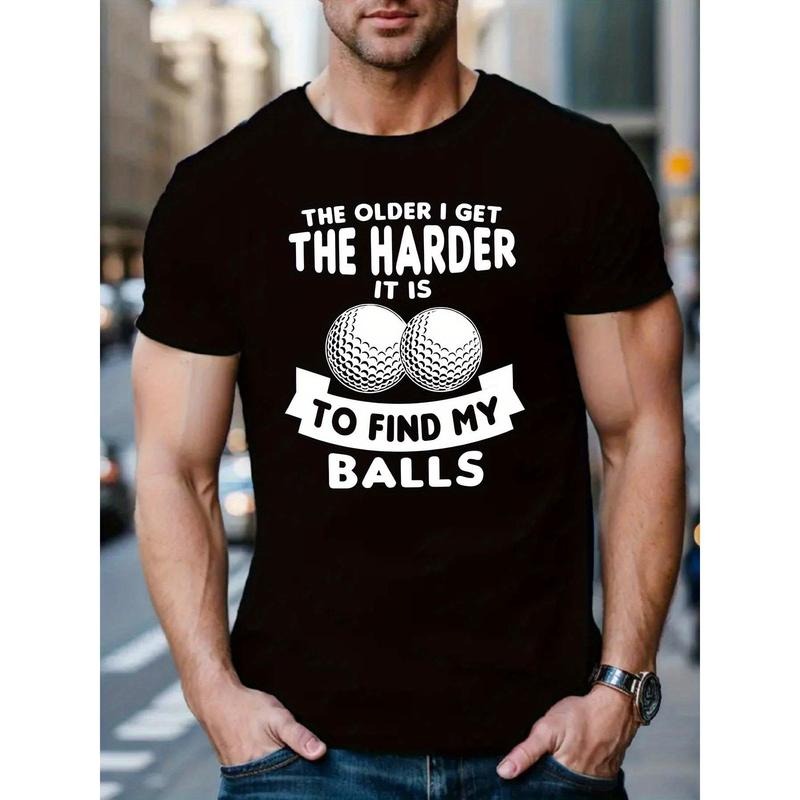 The Harder Printed Men's Casual Crew Neck Sport T-shirt For Summer MADE IN USA