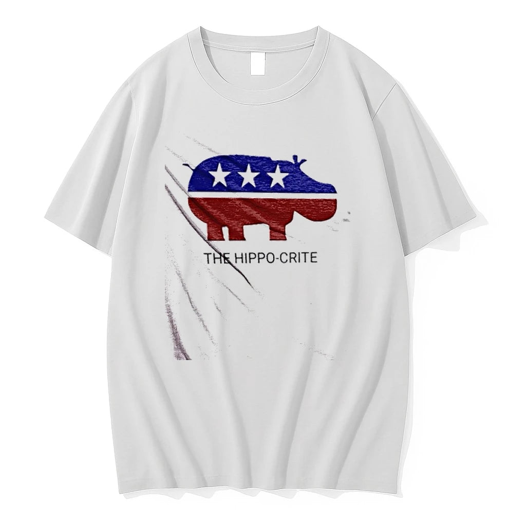 The Hippo Crite Hippopotamus Silhouette Red White Blue Stars Tshirts Sweater