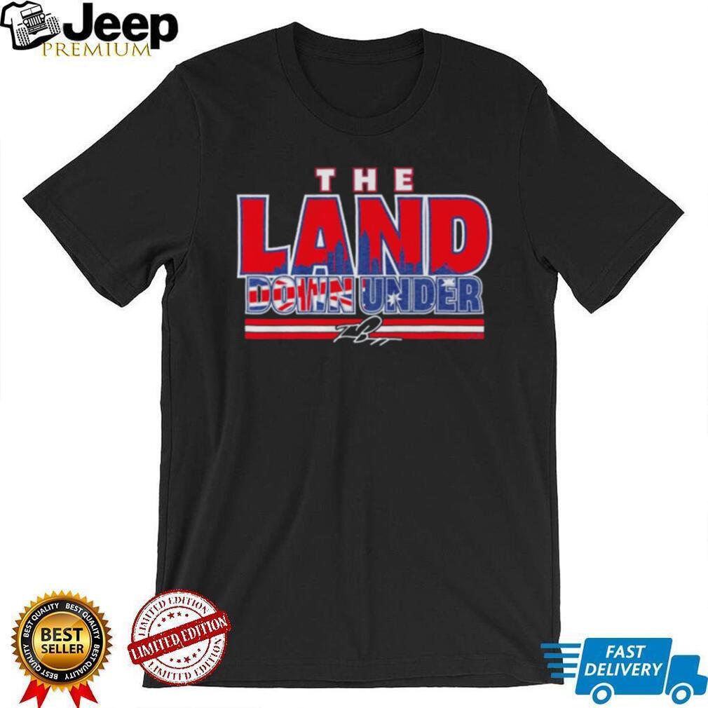 The Land Down Under Australia Flag Signature T Shirt Aussie Pride T shirt