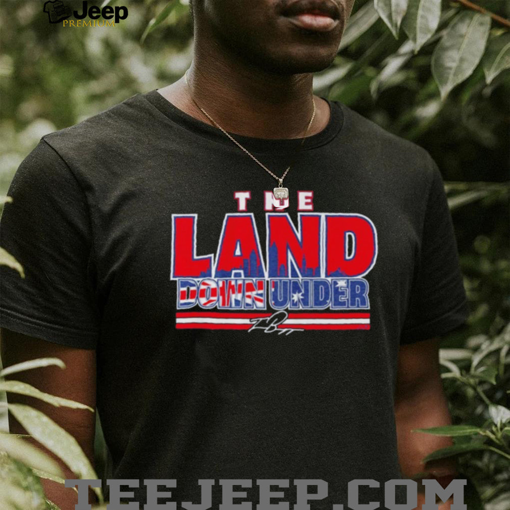 The Land Down Under Australia Flag Signature T Shirt Aussie Pride T shirt