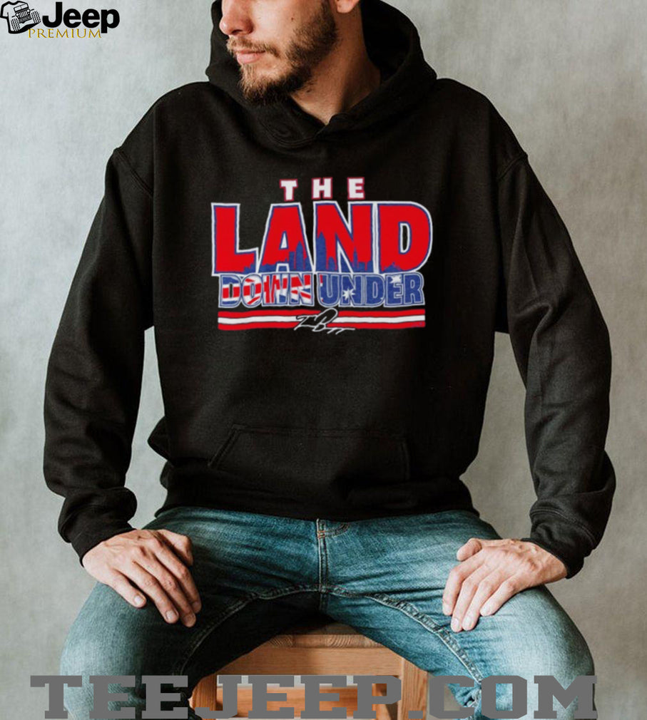 The Land Down Under Australia Flag Signature T Shirt Aussie Pride T shirt