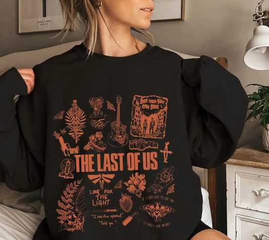 The Last Of Us Movie Doodle Sweatshirt, Ellie And Joel Shirt, Joel Miller Video Game Shirt, Inspired Tee Shirt