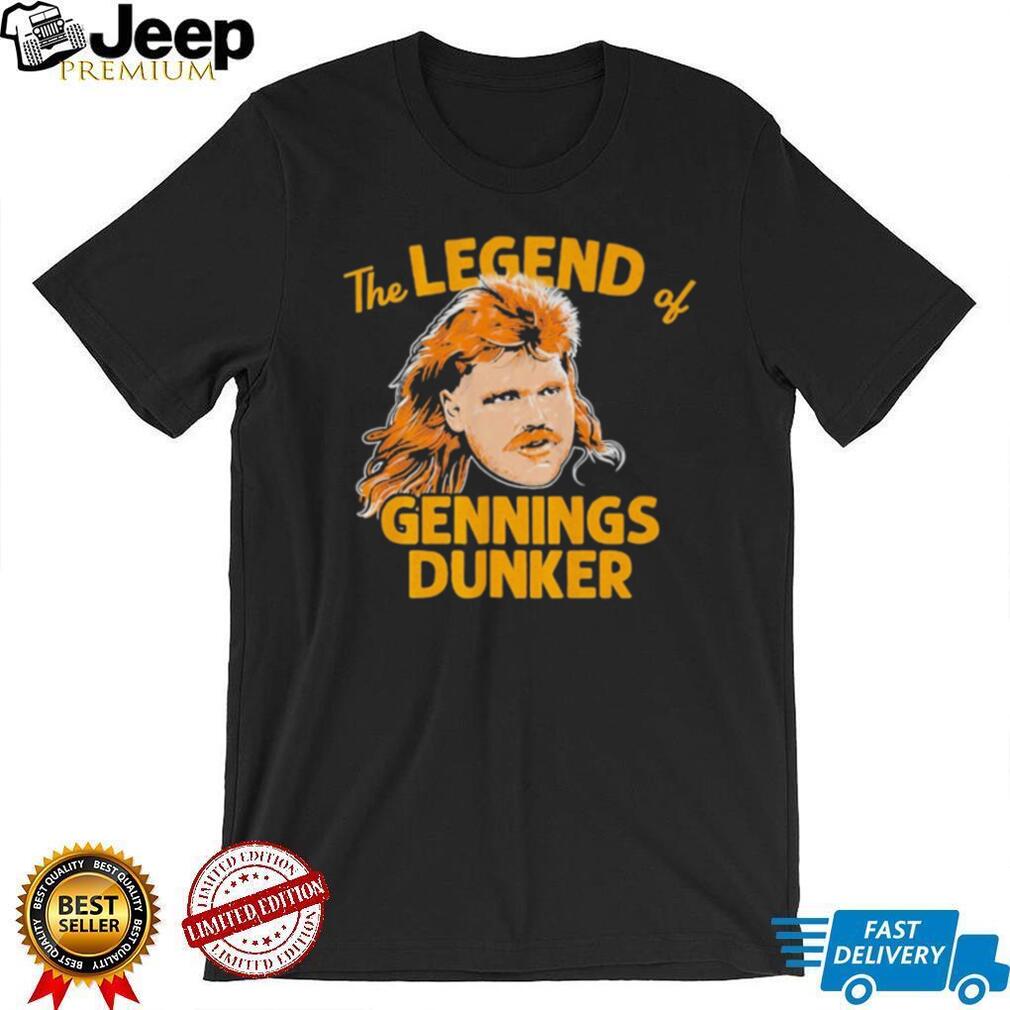 The Legend of Gennings Dunker Mullet T Shirt Retro Character Graphic T shirt