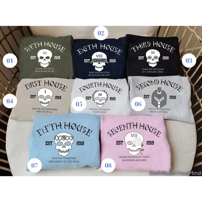 The Locked Tomb Sweatshirt, Houses of Gideon the Ninth Matching Sweatshirt, Gideon the Ninth Sweatshirt, Nona the Ninth Sweatshirt, The Locked Tomb