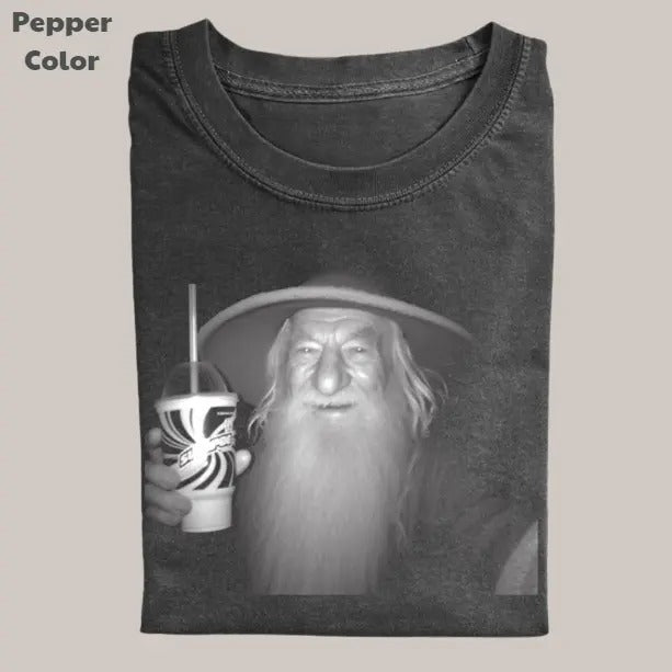 The Lord of the Rings Vintage Graphic Tee, Galdalf Energy Drink T-Shirt, Unisex Meme Cringe Funny Dumb Shirt, Menswear Womenswear Streetwear