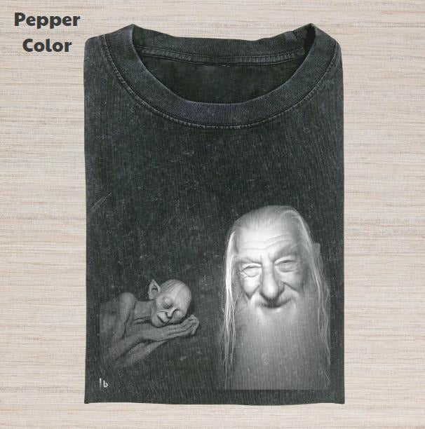 The Lord of the Rings Vintage Graphic Tee, Gandalf And Gollum Sleeping T-Shirt, Movies Tee, Unisex Meme Cringe Funny Dumb Shirt, Menswear Womenswear Streetwear