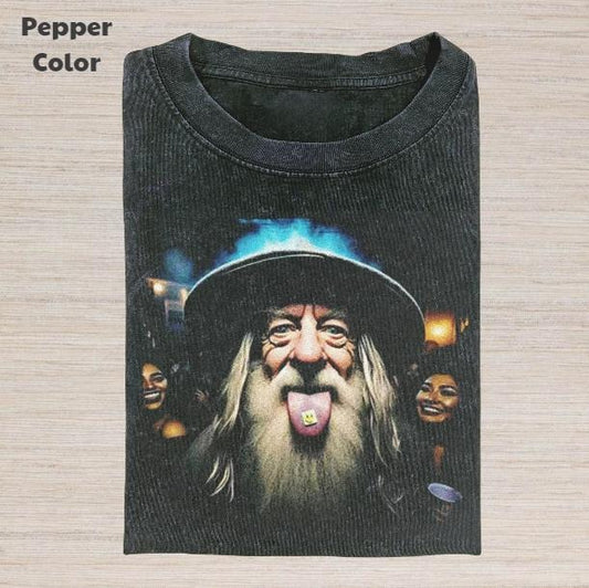 The Lord of the Rings Vintage Graphic Tee, Gandalf Tongue T-Shirt, Movies Tee, Unisex Meme Cringe Funny Dumb Shirt, Menswear Womenswear Streetwear