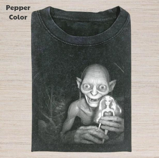 The Lord of the Rings Vintage Graphic Tee, Gollum And Doll T-Shirt, Movies Tee, Unisex Meme Cringe Funny Dumb Shirt, Menswear Womenswear Streetwear