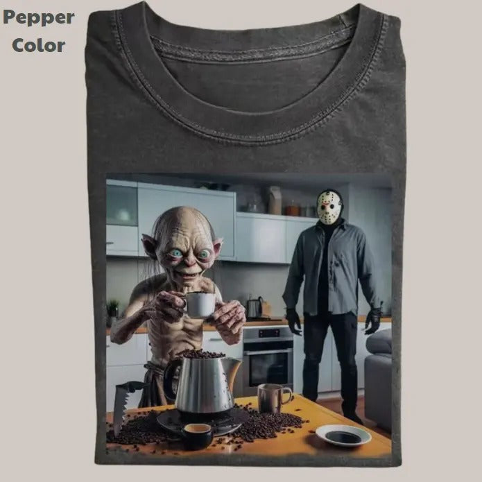 The Lord of the Rings Vintage Tee, Gollum Jason T-Shirt, Movie Graphic Tee, Unisex Meme Cringe Funny Dumb Shirt, Menswear Womenswear Streetwear