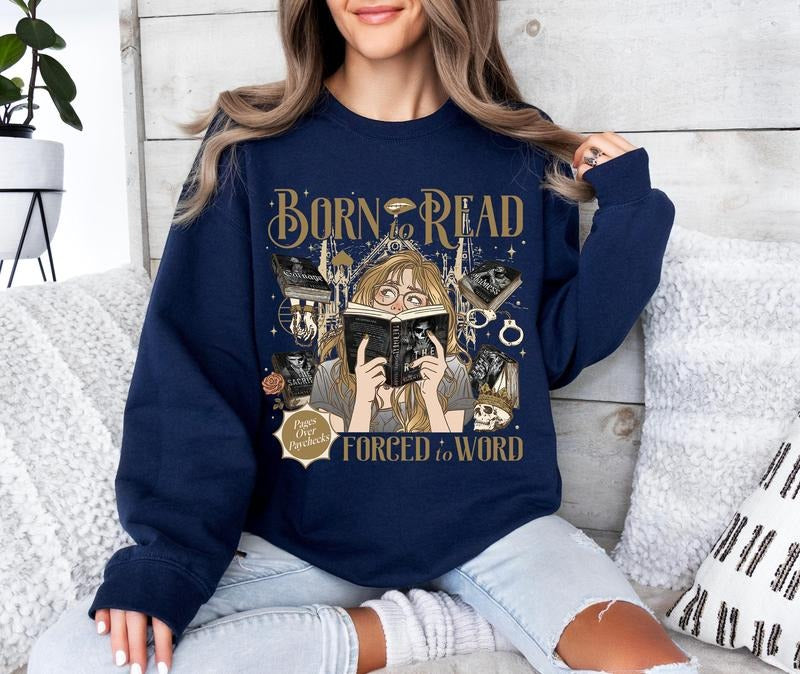 The Lords Series BookTok T-Shirt, Born To Read Forced To Work Sweatshirt, Dark Romance Hoodie, Barington University Tee