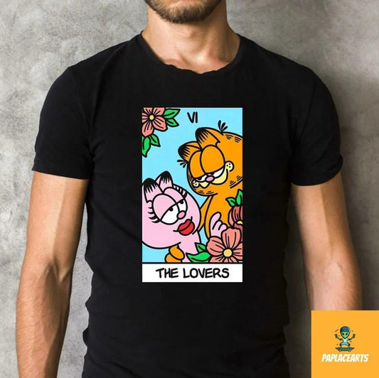 The Lovers Garfield And Arlene Tarot Card T-Shirt, Garfield Shirt, Garfield Vintage Shirt, Garfield Unisex Shirt, Funny Garfield Shirt