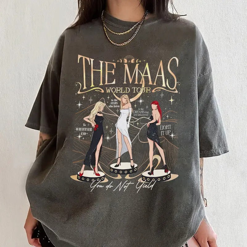 The Maas Tour Comfort Colors Shirt, SJM Fan Sweatshirt, Feyre Aelin Galathynius And Bryce, Acotar Shirt, Book Lover Gift, SJM Merch