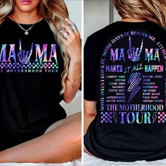 The Motherhood Tour Bundle Some Days I Rock It Some Days It Rocks Me Either Way Were Rockin Mama Lighting Bold Png Mom Png unisex sweatshirt