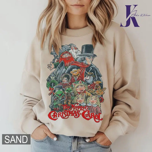 The Muppet Christmas Carol Sweatshirt, Christmas Movie Shirt, Character Movie Sweater, Vintage Merry Christmas Shirt, Kermit Gonzo And Friends Sweatshirtstyle{n002}2