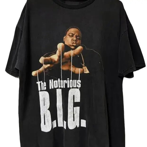 The Notorious B.I.G. Winterland Biggie Graphic Unisex T-Shirt, Music 90s Hip Hop Vintage Style, Top Menswear Underwear Streetwear Round Neck Tshirt Crewneck
