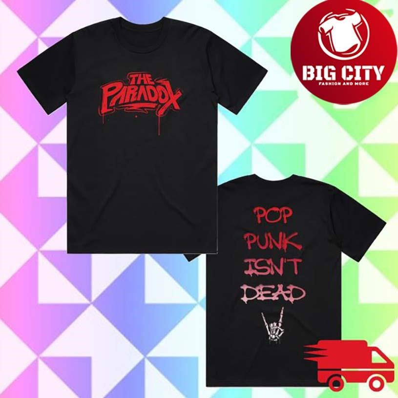 The Paradox Black Spray Paint Two Sided Shirt