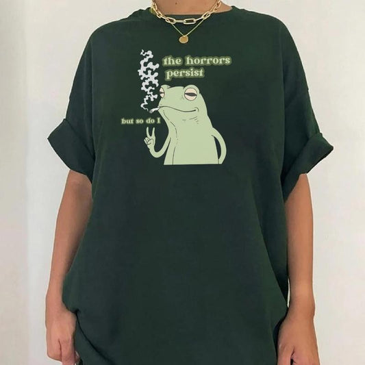 The Persist Frog Sweatshirt, Funny Froggy Crewnecks, Froggy Shirt, Funny Cottage Core, Froggy Meme, Frog Lover, Silly Gift, Gag Gift, Trendy Sweatshirt