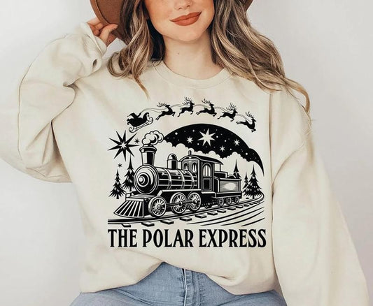 The Polar Express Sweatshirt, North Pole Christmas Tee Shirt, Polar Express Christmas Movie Sweater, Vintage Christmas Movies Shirt, Gift For Holiday