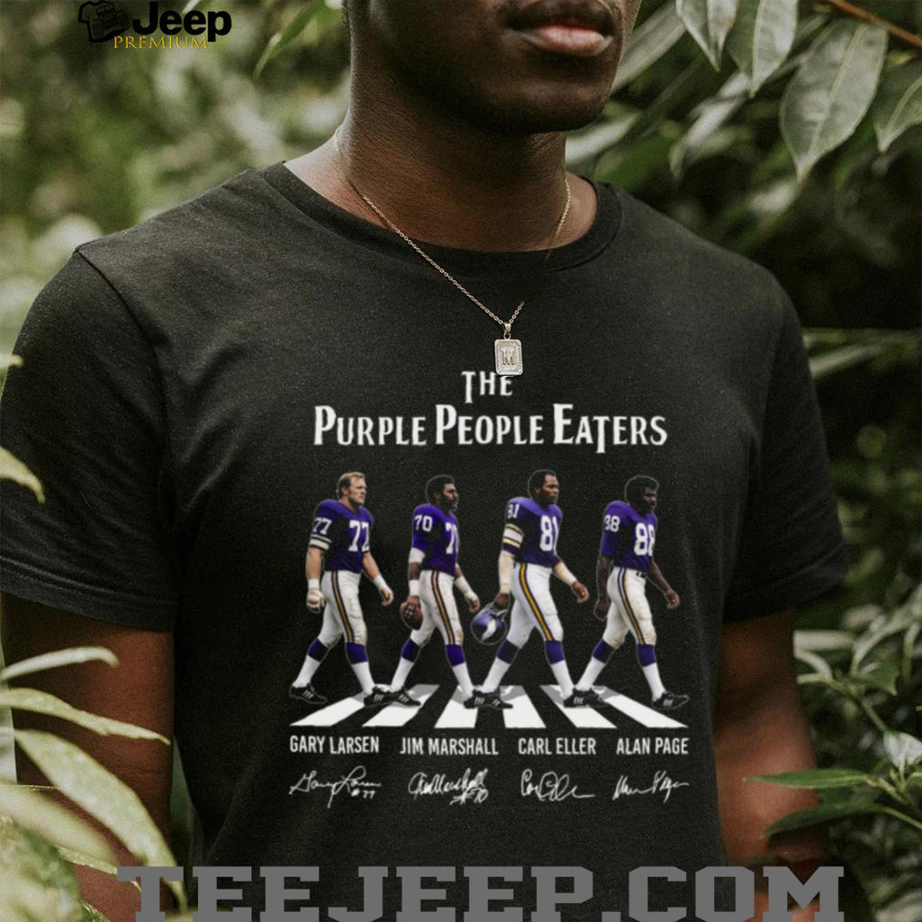 The Purple People Eaters Minnesota Vikings Legends Larsen Marshall Eller Page Vintage Shirt