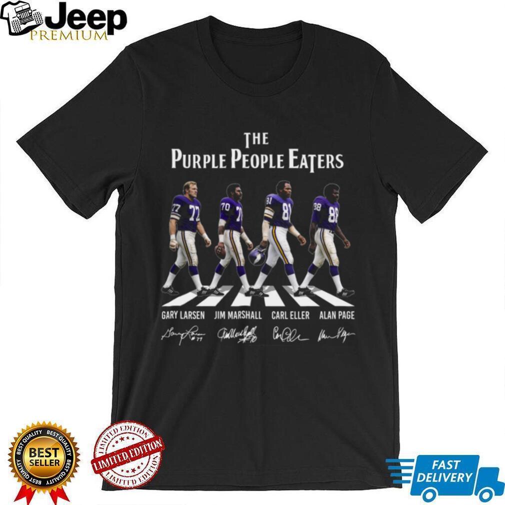 The Purple People Eaters Minnesota Vikings Legends Larsen Marshall Eller Page Vintage Shirt
