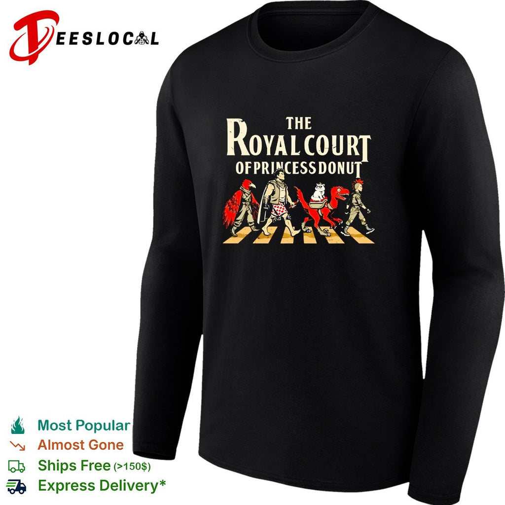 The Royal Court of Princess Donut Abbey Road parody shirt