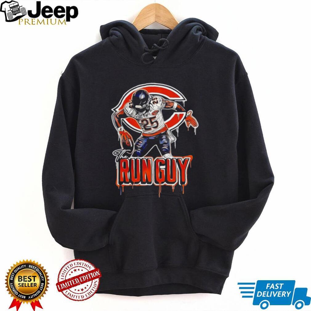 The Run Guy Number 25 Football Action Drip Art T Shirt
