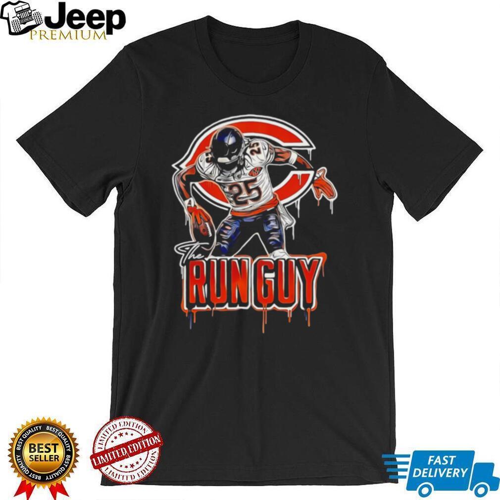 The Run Guy Number 25 Football Action Drip Art T Shirt