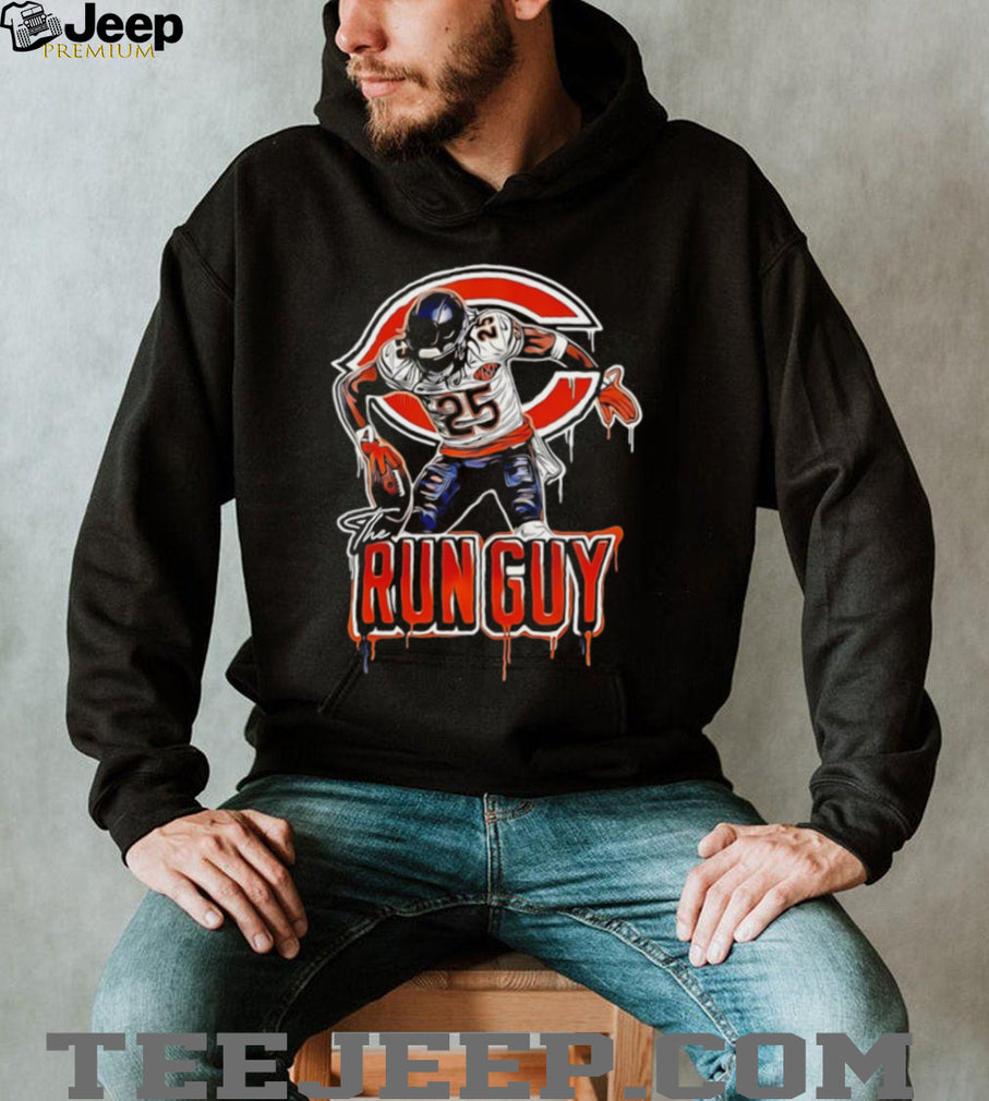 The Run Guy Number 25 Football Action Drip Art T Shirt