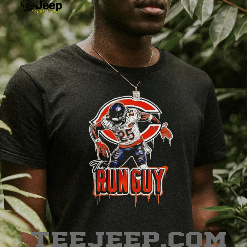 The Run Guy Number 25 Football Action Drip Art T Shirt