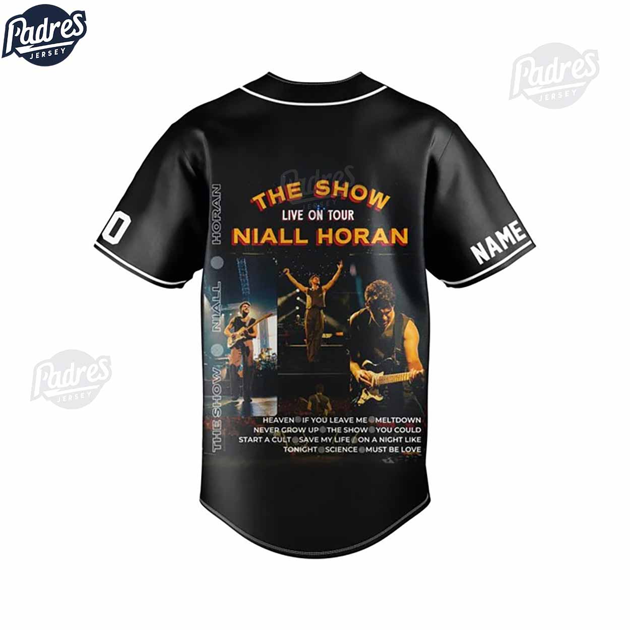 The Show Live On Tour Niall Horan Custom Baseball Jersey Fan Club - Padres Jersey Oasis: Elevate Your Baseball Style Game