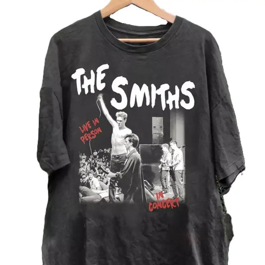 The Smiths Retro T-Shirt, Vintage Music Band Tee, 80s Rock Shirt, Graphic Tee, Unisex Music Merch, 2000 scene clothes, Gift for Fans, Womenswear Top