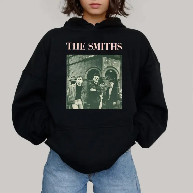 The Smithss Vintage Hoodie, 80s Alternative Wear, Indie Band Shirt, Rock Music Merch, Unisex Sweater Pullover Tee