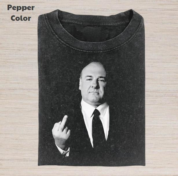 The Sopranos Vintage Graphic Tee, Tony Soprano Middle Finger T-Shirt, Movies Tee, Unisex Meme Cringe Funny Dumb Shirt, Menswear Womenswear Streetwear