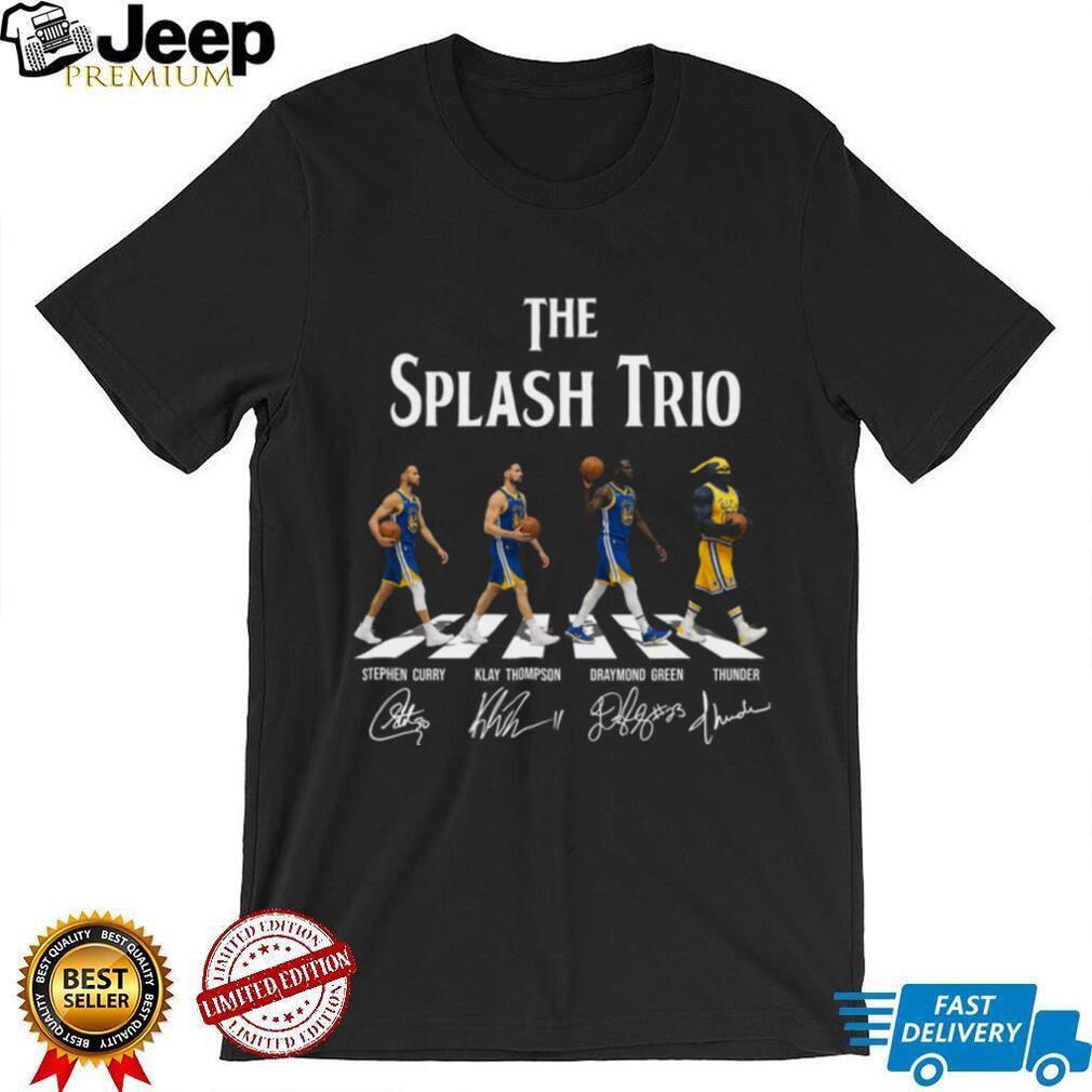 The Splash Trio Golden State Warriors Curry Thompson Green Thunder Retro Fan Shirt