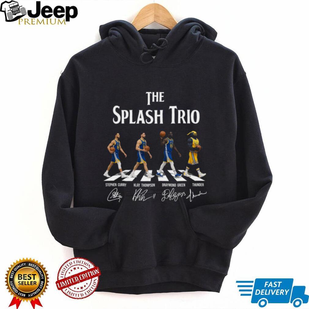 The Splash Trio Golden State Warriors Curry Thompson Green Thunder Retro Fan Shirt