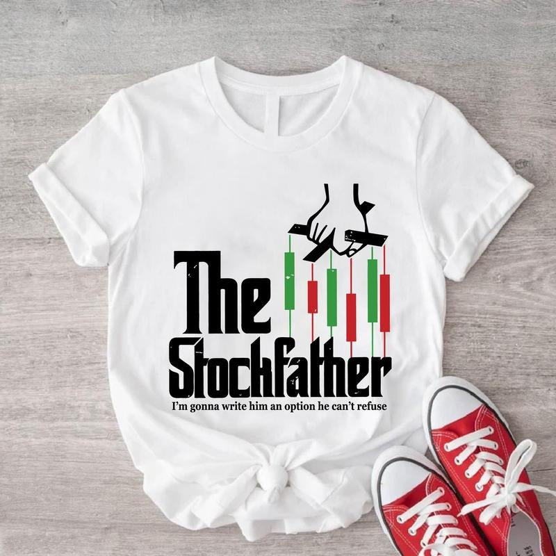 The Stockfather Shirt, Trading T-shirt For Dad, Forex Trading Online Short Sleeve, New Dad Birthday Shirt, Father's Day...