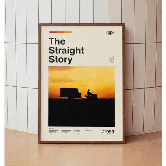 The Straight Story Vintage Movie Poster - David Lynch - Minimalist Midcentury Wall Art Print