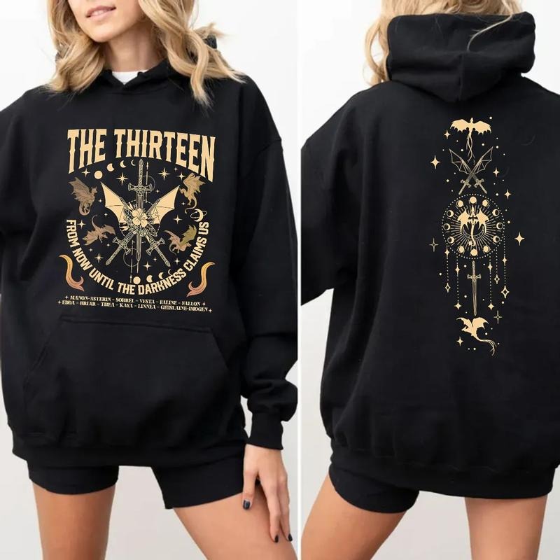 The Thirteen Throne Of Glass 2 Sides Tshirt, From Now Until The Darkness Claims Us Shirt, We Are The Thirteen Shirt Top , Unisex Sweater Pullover Tee