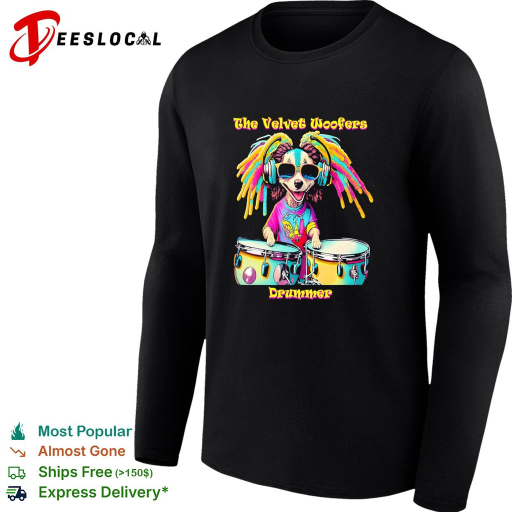 The Velvet Woofers Drummer Dog shirt