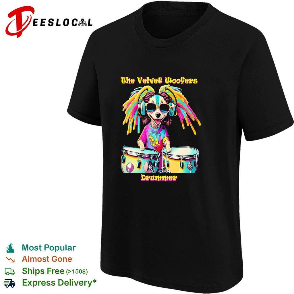 The Velvet Woofers Drummer Dog shirt