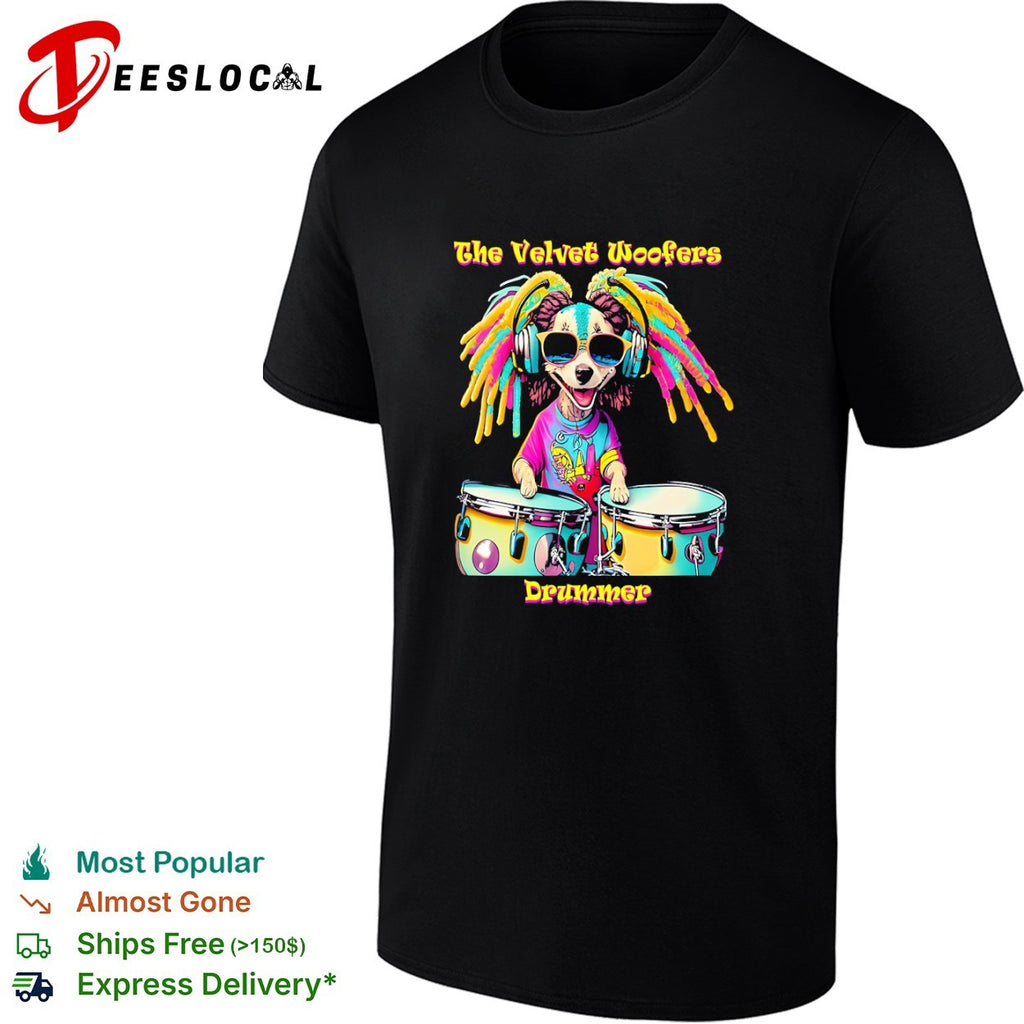 The Velvet Woofers Drummer Dog shirt