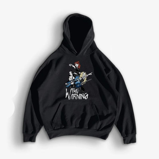 The Warningg Rock Band Tour Hoodie, Mexican Band Top, Concert Outfit, Unisex Sweater Pullover Tee