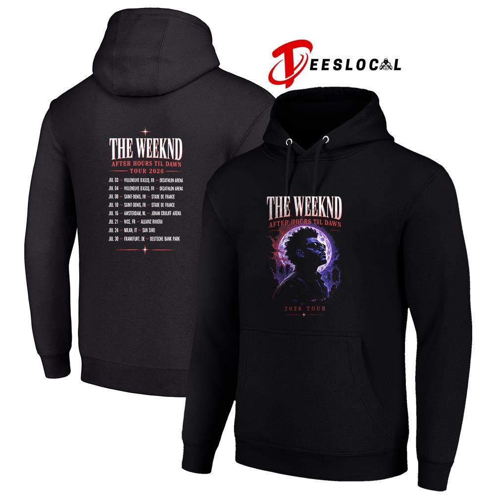 The Weeknd After Hours Til Dawn tour dates schedule graphic shirt