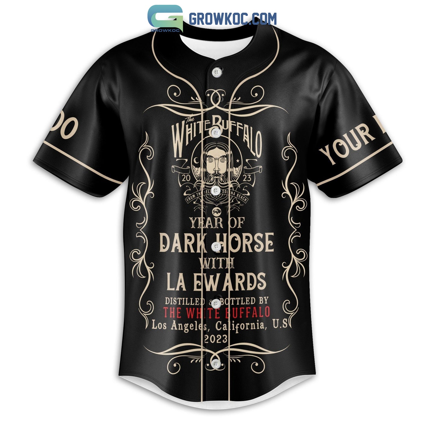 The White Buffalo Year Of Dark Horse With La Ewards Personalized Baseball Jersey