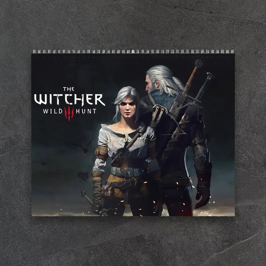 The Witcher Wild Hunt Calendar 2025 - Geralt of Rivia |  Home Decor, Office Decor - The Witcher Fan Gift, Unique Holiday Gift
