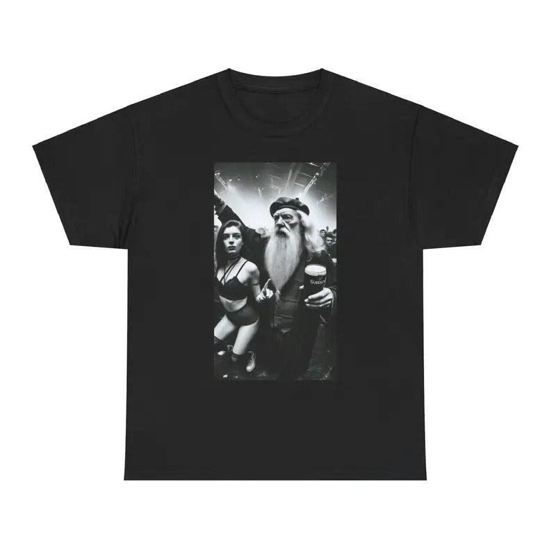 The Wizard with the girl, Unisex Shirt - Fantasy Graphic Tee, Movie Merch, Meme T shirt