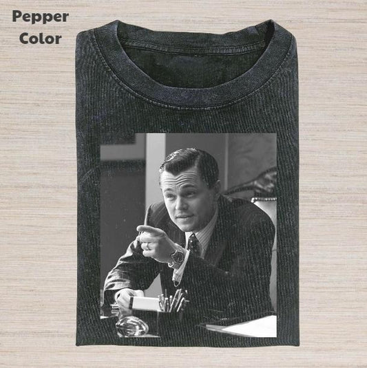 The Wolf of Wall Street Vintage Graphic Tee, Jordan Belfort T-Shirt, Movies Tee, Unisex Meme Cringe Funny Dumb Shirt, Menswear Womenswear Streetwear Cotton Comfort